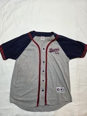 Atlanta Braves Vintage Jersey Men's Size Large Blue